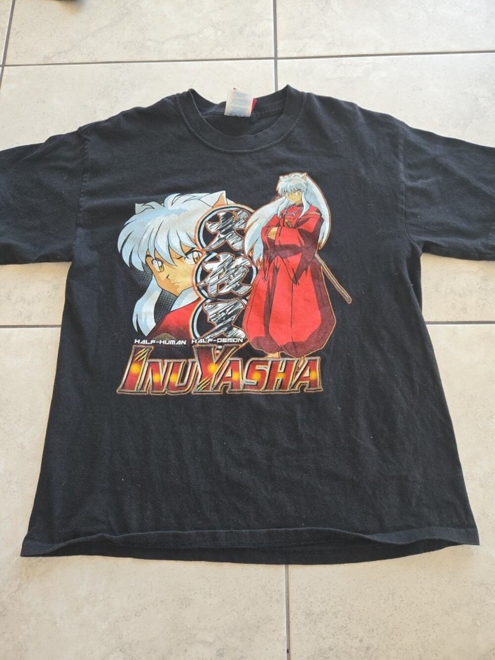 2003 Vintage Japan InuYasha Rumiko half human half demon tshirt sz L